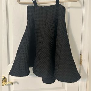 Maje black quilted skirt, size 38